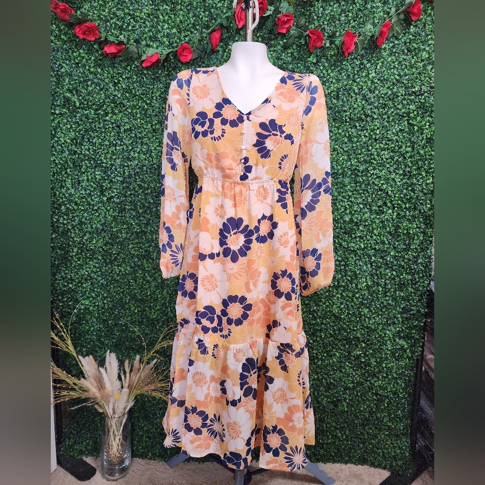 Sugalips Floral Midi Dress